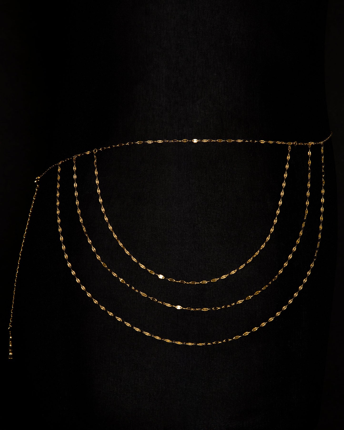 Layered Shimmer Hip Chain